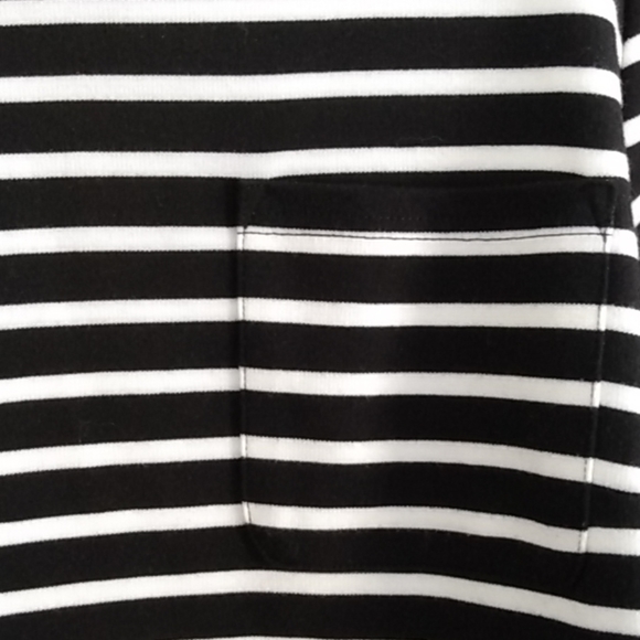 Black and White Striped Short Dress - Picture 2 of 2